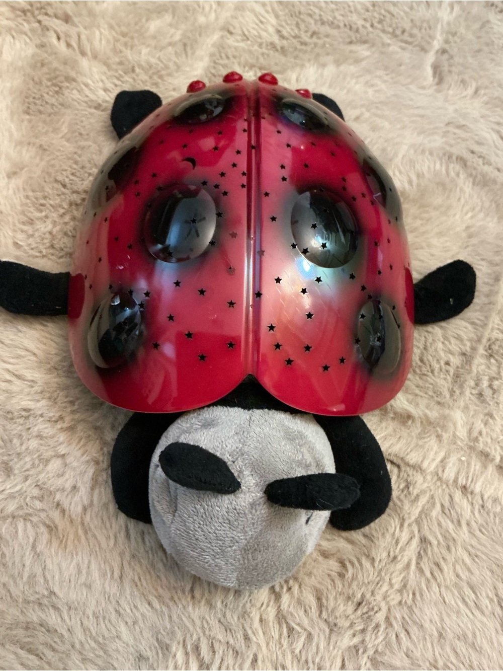 Cloud b Twilight Ladybug Constellation Night Light Plush Star Projector Red